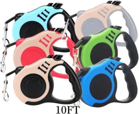 6 PCS Retractable Dog Leash,Durable and Tangle Free Pet Walking Leash for Dogs Up to 18 lbs,10 ft,Extra Small,360Tangle-Free Retractable Dog,S