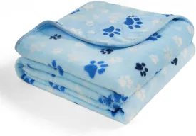 Allisandro Luxurious Dog Blanket, Extra Softness 350 GSM Flannel Fleece Pet Throw for Small Medium and Large Dogs Puppies and Cats, Blue, 40  32 Inches