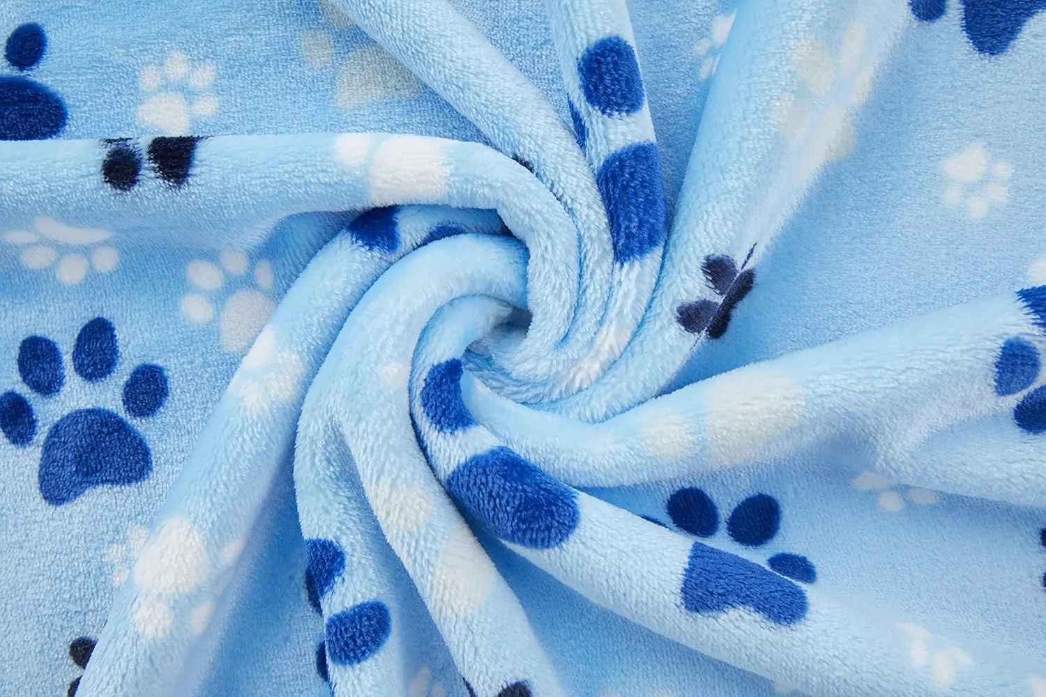 Allisandro Luxurious Dog Blanket, Extra Softness 350 GSM Flannel Fleece Pet Throw for Small Medium and Large Dogs Puppies and Cats, Blue, 40  32 Inches