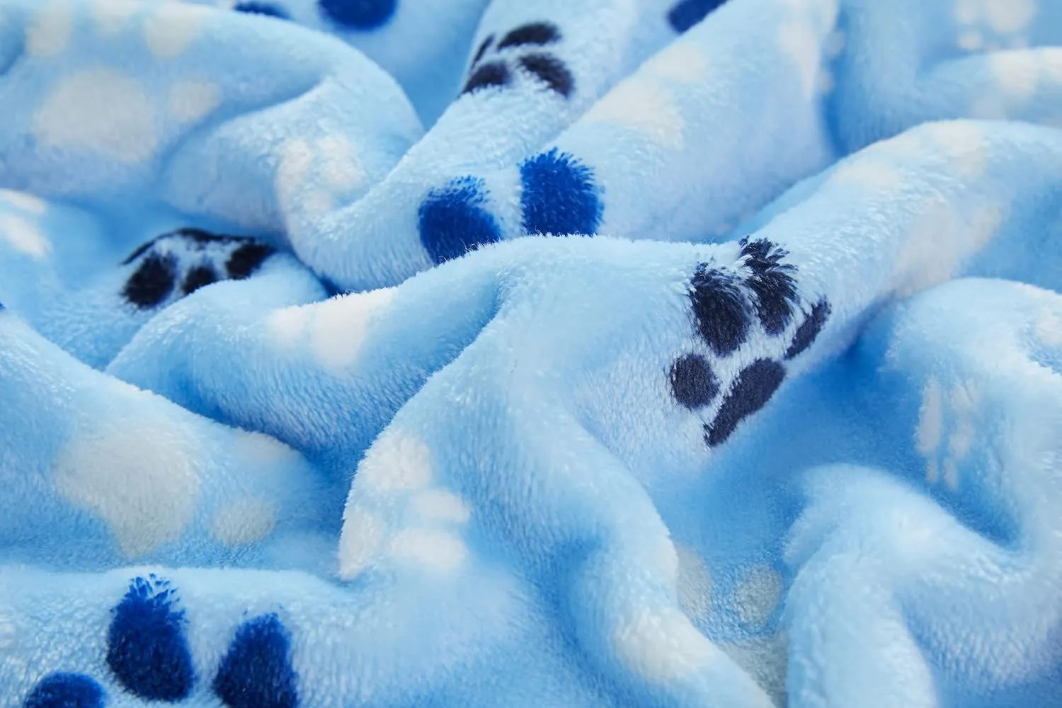 Allisandro Luxurious Dog Blanket, Extra Softness 350 GSM Flannel Fleece Pet Throw for Small Medium and Large Dogs Puppies and Cats, Blue, 40  32 Inches