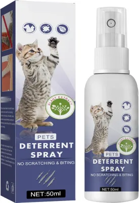 Cat Deterrent Spray, Effective Cat Scratch Furniture Protector-Stay Away from Restricted Areas-for Pet Behavior Training-Indoor and Outdoor Use