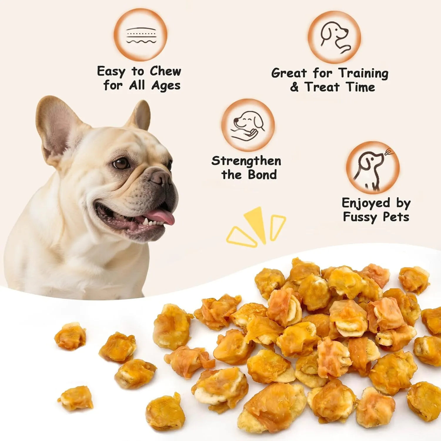 Chicken Wrapped Banana Jerky Dog Treats, Gluten and Grain Free Chicken Banana Chips, Healthy Chewy Dog Bites for Small Medium Dogs