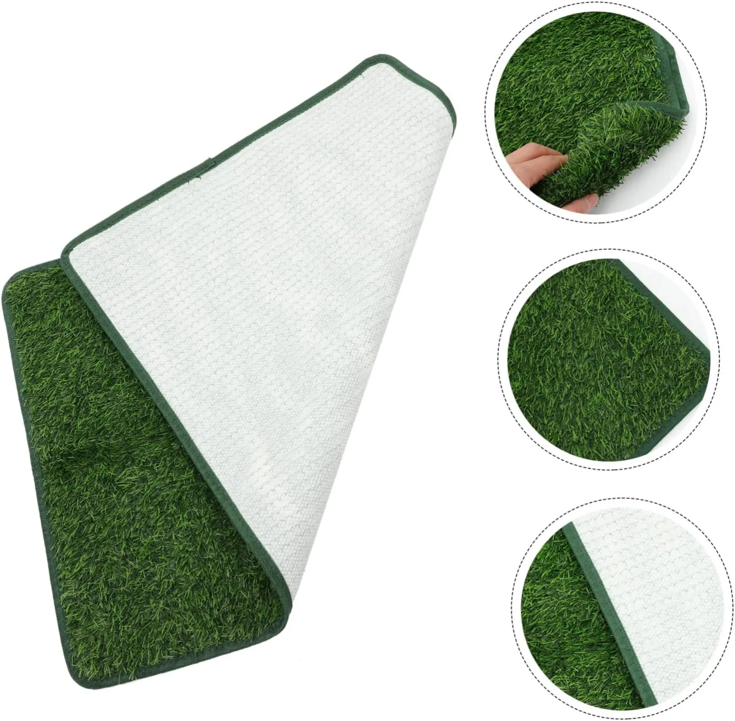 Decorative Pet Pee Pad Wear-Resistant Fake Grass Mat for Dogs Cats Portable Pad for Training Pet Accessories Vivid Design for Cages Travel