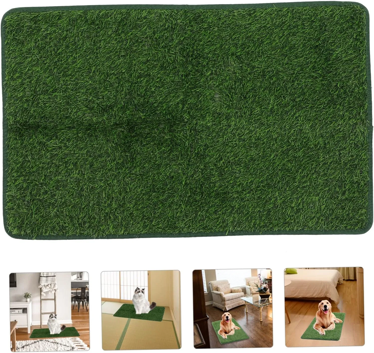 Decorative Pet Pee Pad Wear-Resistant Fake Grass Mat for Dogs Cats Portable Pad for Training Pet Accessories Vivid Design for Cages Travel