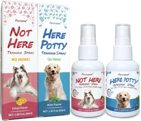 Dog Not Here & Here Potty Training Spray Kit, Puppy Essentials. Pee Here Corrector Spray, Prevent Your Pet from Soiling The Carpet. Citrus and Mint, 1.69 fl oz Eachal