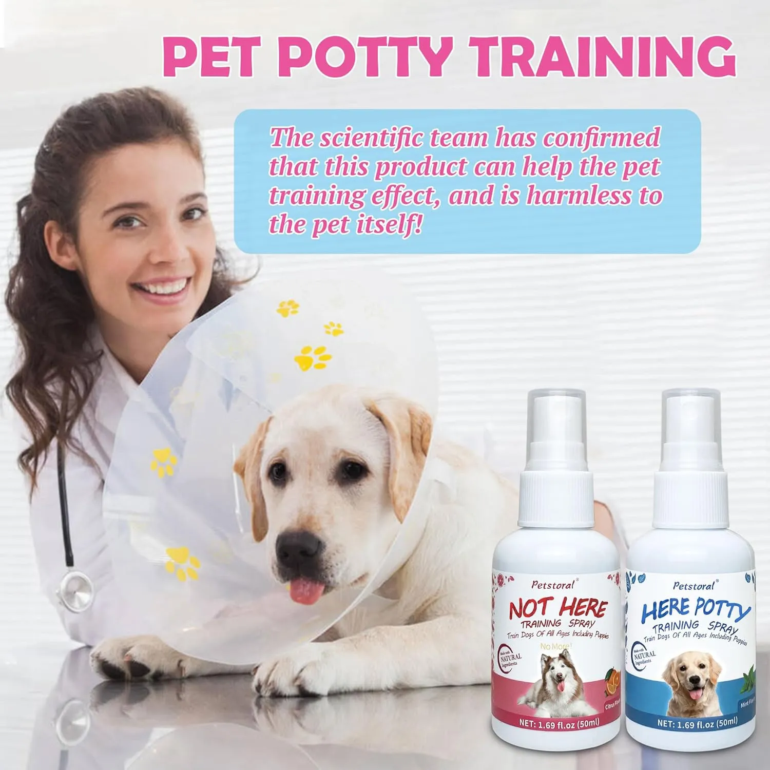 Dog Not Here & Here Potty Training Spray Kit, Puppy Essentials. Pee Here Corrector Spray, Prevent Your Pet from Soiling The Carpet. Citrus and Mint, 1.69 fl oz Eachal