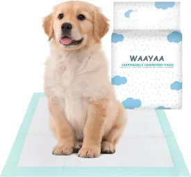 Dog Puppy Pee Pads for Potty Training, Disposable Pet Pee Pads with Super Absorbent and Leak Proof, Soft Safety Underpads with Quick Dry for Baby and Incontinence -Green(17"x13",50 Count)