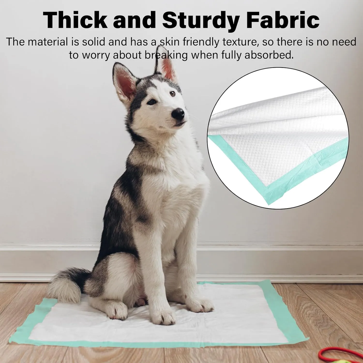 Dog Puppy Pee Pads for Potty Training, Disposable Pet Pee Pads with Super Absorbent and Leak Proof, Soft Safety Underpads with Quick Dry for Baby and Incontinence -Green(17"x13",50 Count)