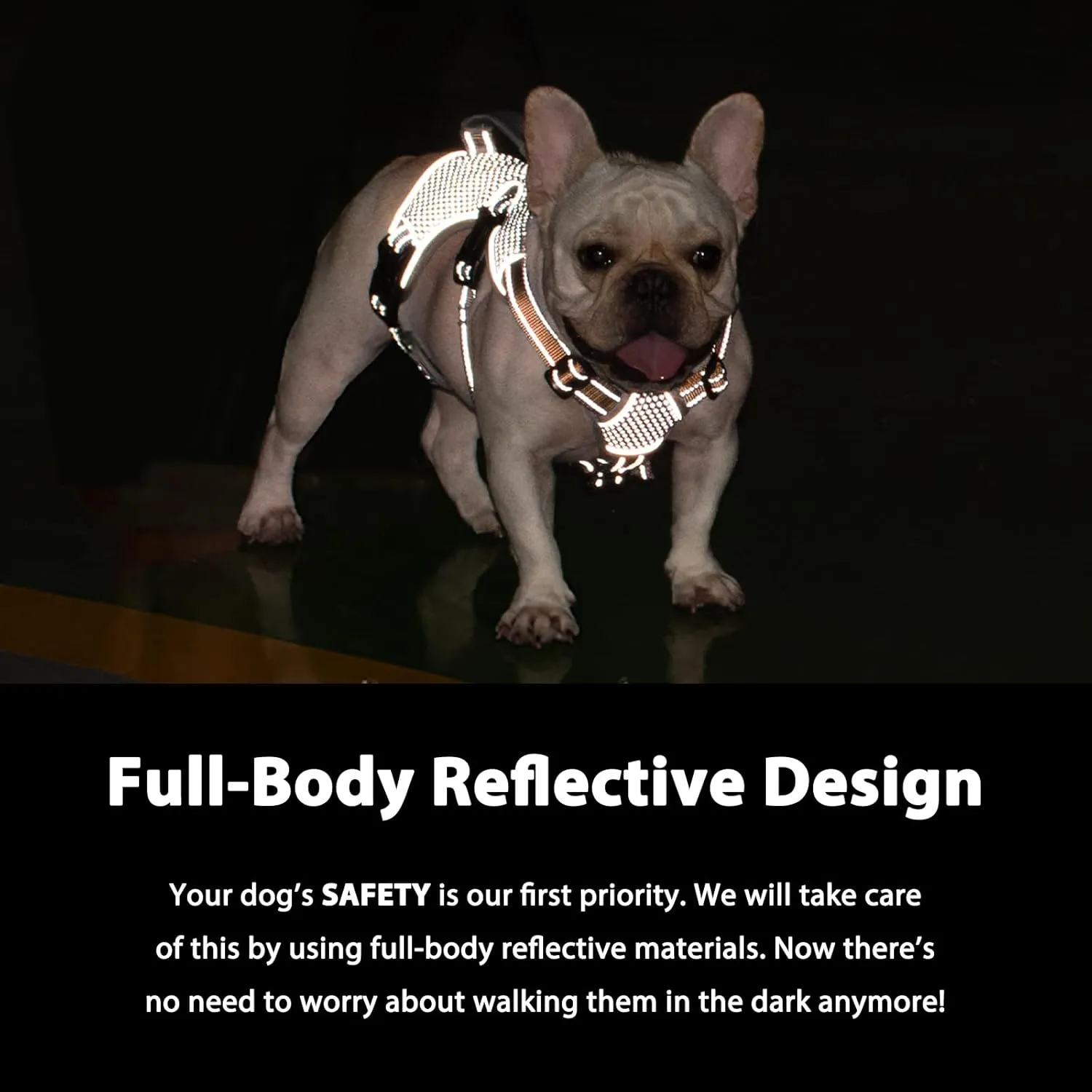 Escape Proof Dog Harness, Escape Artist Harness, Reflective Dog Harness with Handle, Durable,Adjustable Vest for Small Medium Large Dogs Walking, Training, and Running Gear(Orange,S)