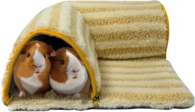 Ferret Tunnel Bed Kit,Guinea Pig Tunnel and Hideout Washable for Cage Accessories Playen Large (Lemon-Yellow)