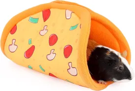 Guinea Pig Hideout, Guinea Pig Tunnel, Rabbit Tunnel, Bunny Hideout, Guinea Pig Cage Accessories for Guinea Pig, Bunny, Hamster, Chinchilla, Ferret, Rabbit and Other Small Pets - Pizza Pattern