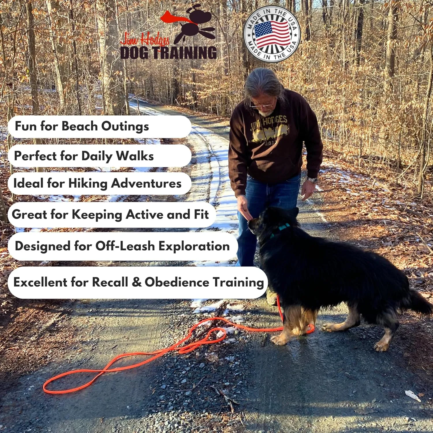 Gummy K9 Biothane Long Line Leash for Dogs, 10,15,20 and 32.5 Feet, Walking Tracking Training Service - Washable Waterproof Lead for Working K9 Groups, Dog and Puppy Owners