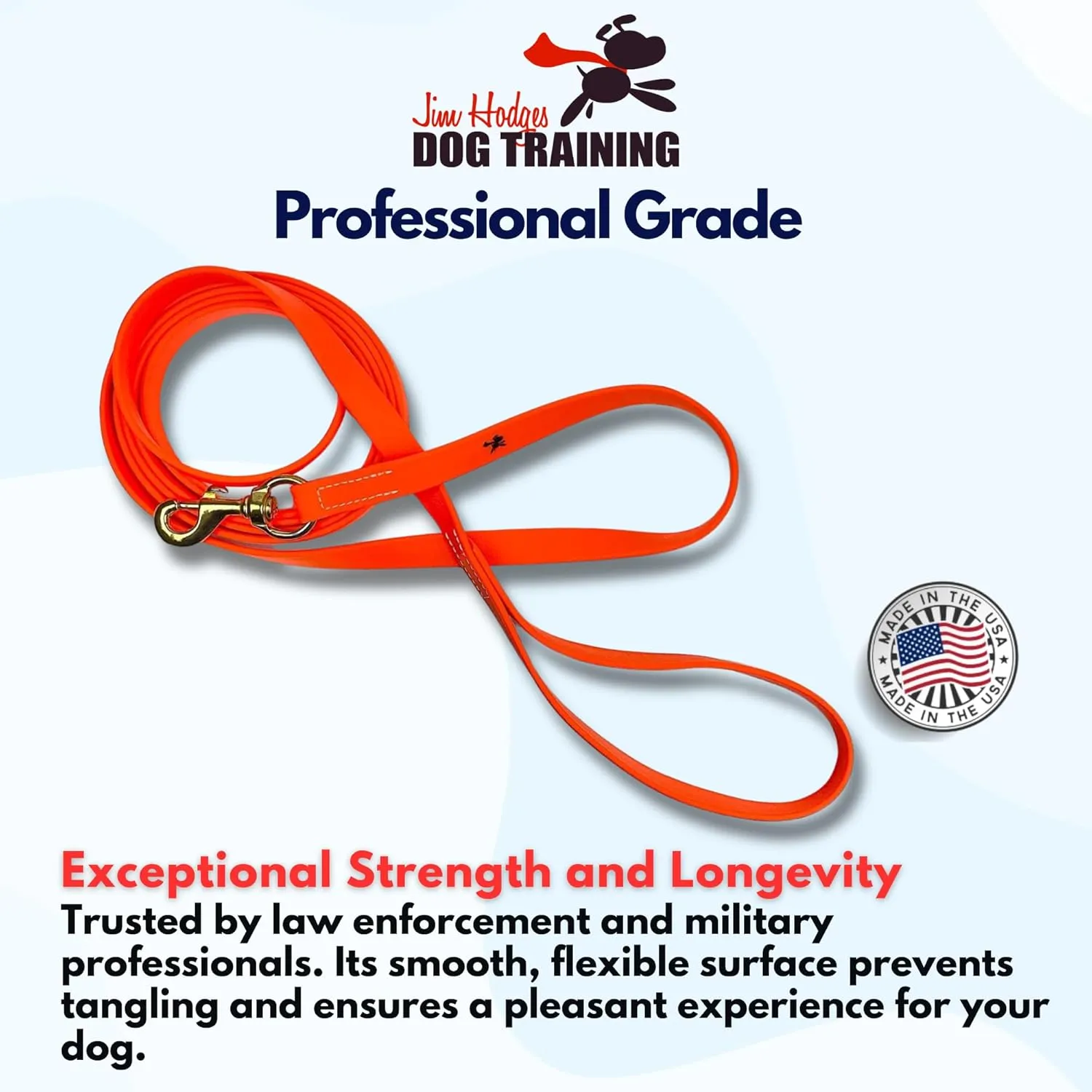 Gummy K9 Biothane Long Line Leash for Dogs, 10,15,20 and 32.5 Feet, Walking Tracking Training Service - Washable Waterproof Lead for Working K9 Groups, Dog and Puppy Owners
