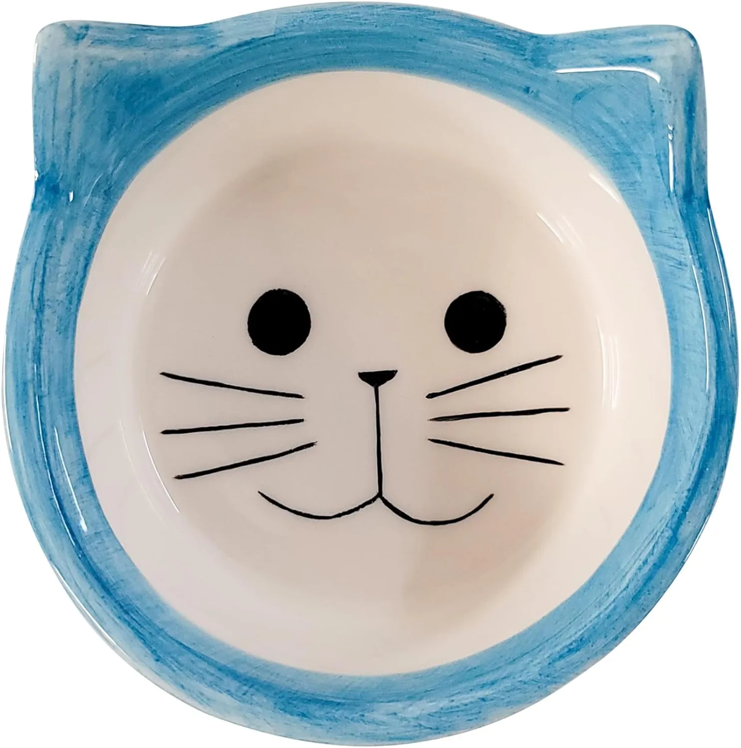 Handmade Ceramic Cat Bowl for Food and Water  Whisker-Friendly, Shallow Design Pet Dish, Non-Slip Base, Easy to Clean, Stylish Feeding Bowl for Kittens and Adults