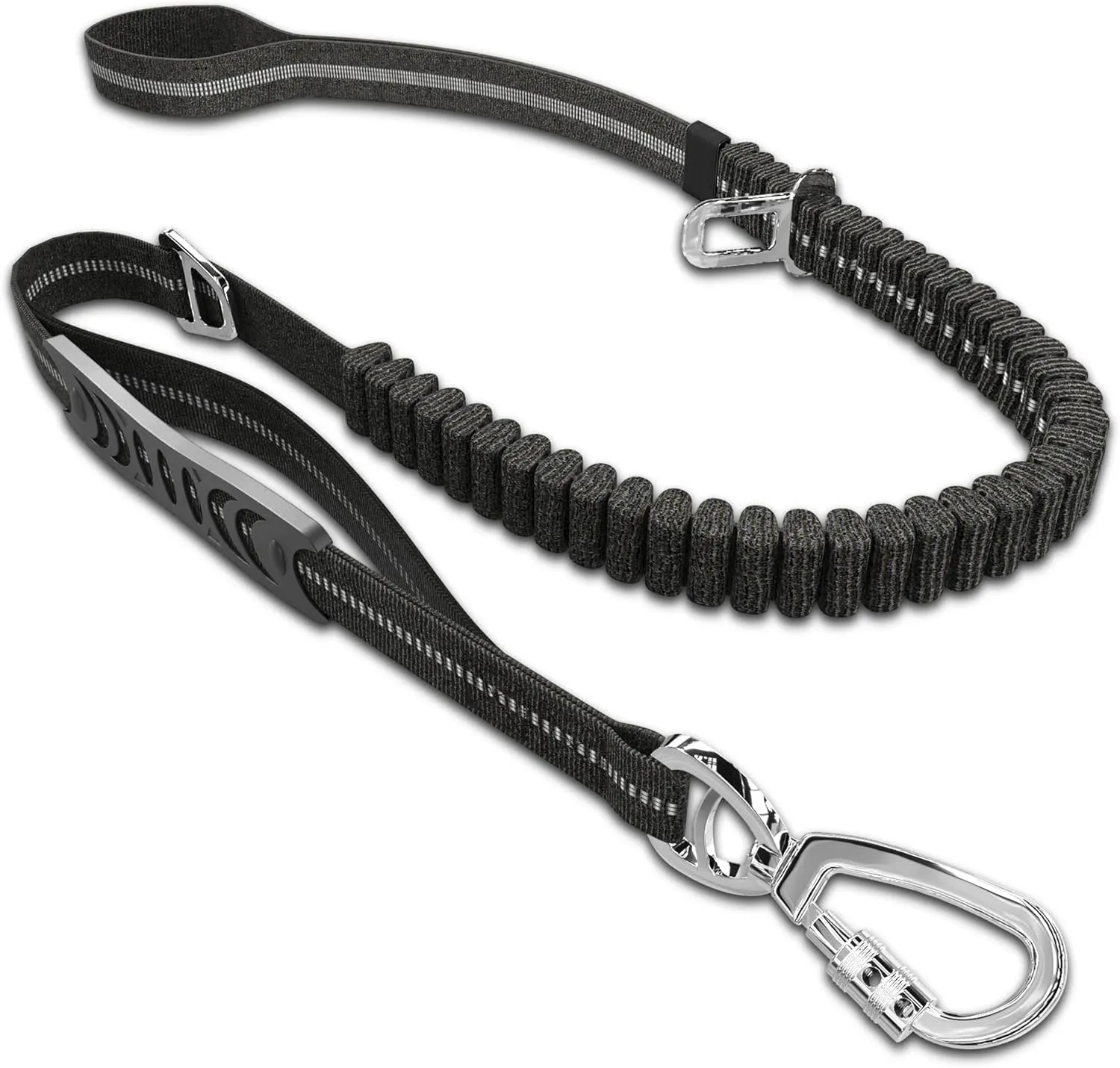 Heavy Duty Dog Leash 4-6Ft Length  Reflective Dog Leash for Medium, Large Dogs  Shock Absorbing Bungee Dog Leash with Zinc Alloy Carabiner, Traffic Control Handle and Safety Lock