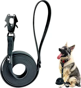 Heavy Duty Dog Leash - Quick Release Frog Clasp  PVC Rubber Coated Nylon Lead for Training & Walking Large Breed Puppies, Medium & Large Dogs, Waterproof, Odor-Free, Durable, Strong, Easy to Clean