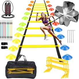 HOTOOLME Agility Training Equipment Set, Soccer Training Equipment for Kids,Football Training Equipment,Agility Ladder Speed Training Equipment