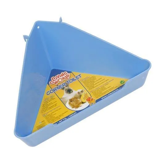 Living World Corner Toilet - Medium Blue
