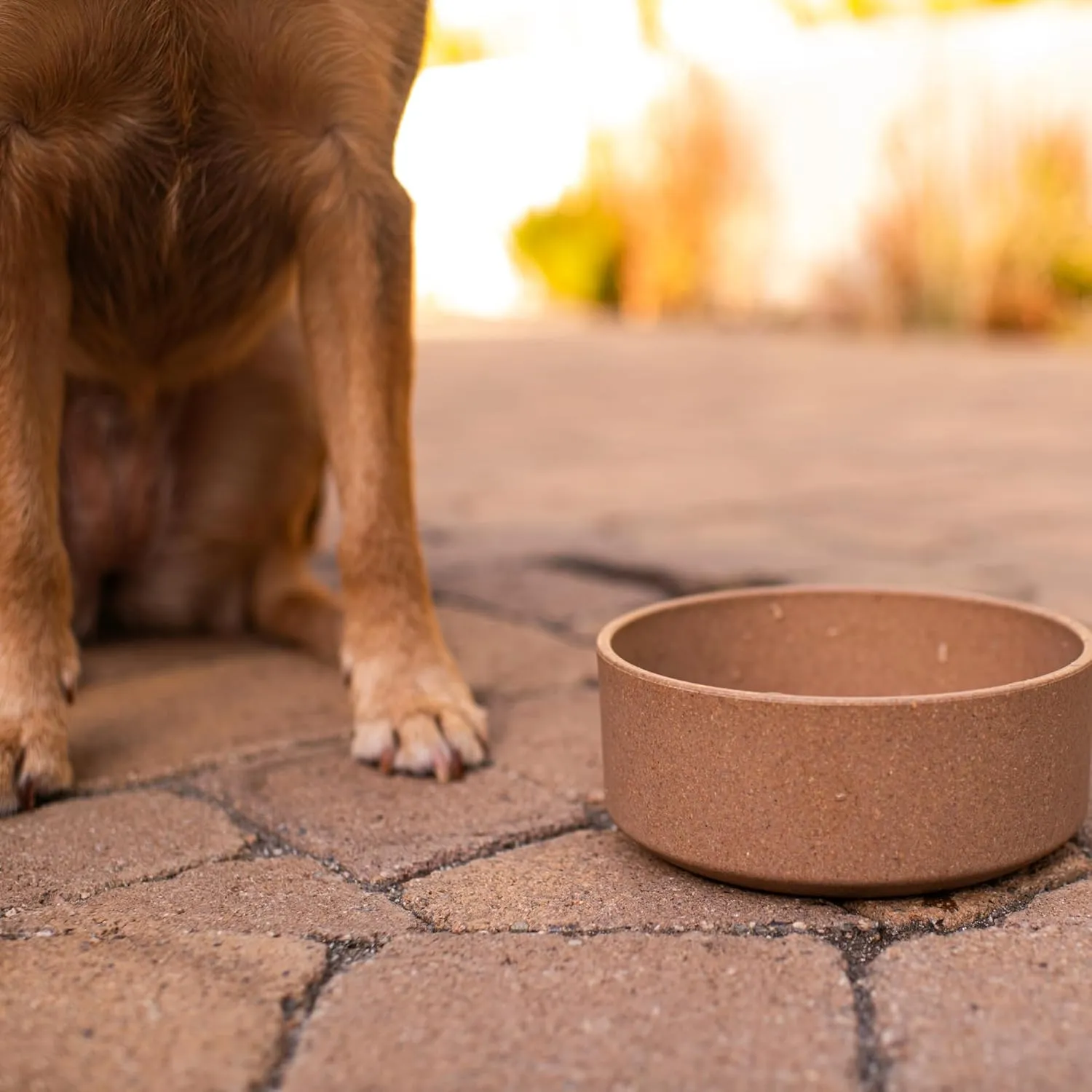 Loving Pets - Dolce Bamboo - Eco-Friendly Pet Bowls & Dishes for Dog, Cats, Puppy Food and Water Dish -Sustainable and Dishwasher Safe, Made with Real Bamboo (Small, Coffee-Brown)