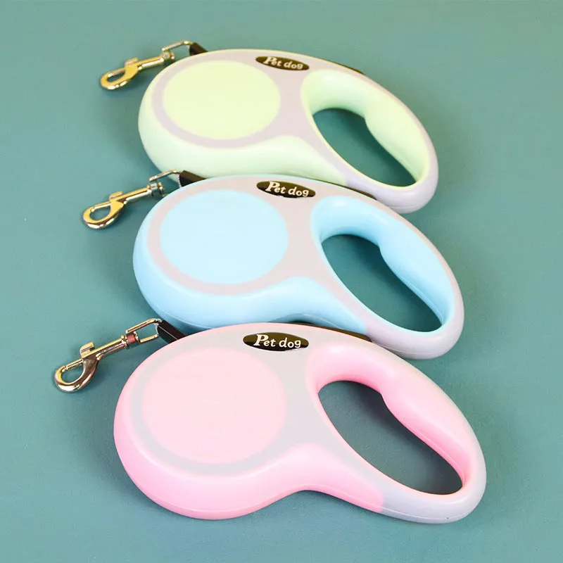 New Type of Traction Rope with One Button Telescopic Automatic Traction Rope Pet Products for Walking Dogs Portable Dog Rope
