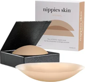 Nippies Nipple Covers for Women - Sticky Adhesive Silicone Pasties - Reusable Pasty Nipple Cover with Travel Box