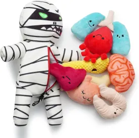Nocciola Halloween Zombie Mummy Dog Toys with Organs: Funny Cool Squeaky Dog Chew Toys for Puppies, Small and Medium Size Dogs, Plush Stuffed Puzzle Toys for Dog Training Hide and Seek Pet Supplies