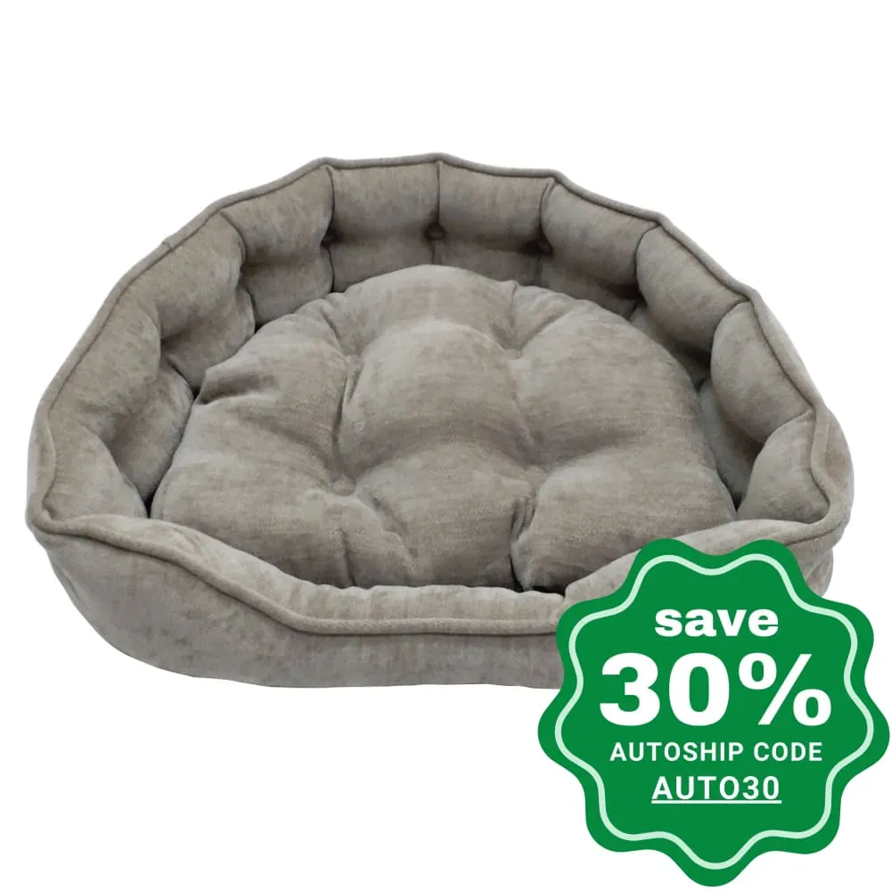 One for Pets - Pamola Snuggle Bed - Silver Grey - 34" x 28" x 9" (XL)