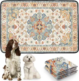 PatiencET Washable Pee Pads for Dogs, 24'' x 36" Super Absorbent Leakproof Reusable Puppy Pads, 2 Pack Dog Training Pad Potty Pad Whelping Pad with Non-Slip Bottom for Housebreaking Incontinence Brown