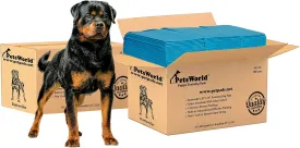 PetsWorld XL Dog Pee Pads 30"x36", 200-Count  Heavy Duty, Leak-Proof Potty Training Pads for Puppies & Large Dogs, Super Absorbent, Quick-Dry Disposable Pads with Odor Control