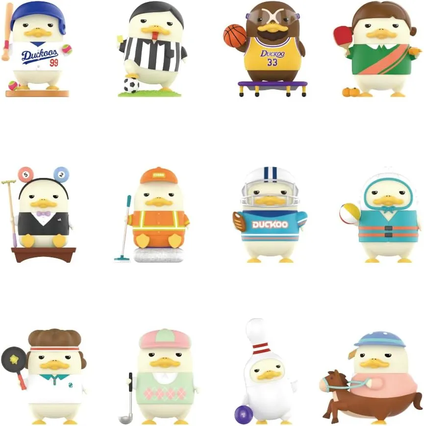 POP MART DUCKOO Ball Club Series, 12PCs DUCKOO Blind Box Figures, Random Design Action Figures Collectible Toys Home Decorations, Holiday Birthday Gifts for Girls and Boys, Whole Set