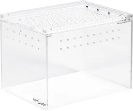 REPTI ZOO Magnetic Acrylic Case, 8x6x6 Inch Tall Long Enclosure Reptile Breeding Box Terrarium Cage for Tarantula Scorpion Sling Isopods Lizards Roach Invertebrates Insect Mantis