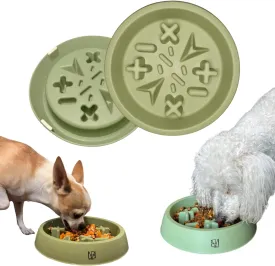 Slow Feeder Dog Bowls, Food Bowl for Medium Large, Pet Supplies, Feeder, New Puppy Essentials, Plates for Food, Green