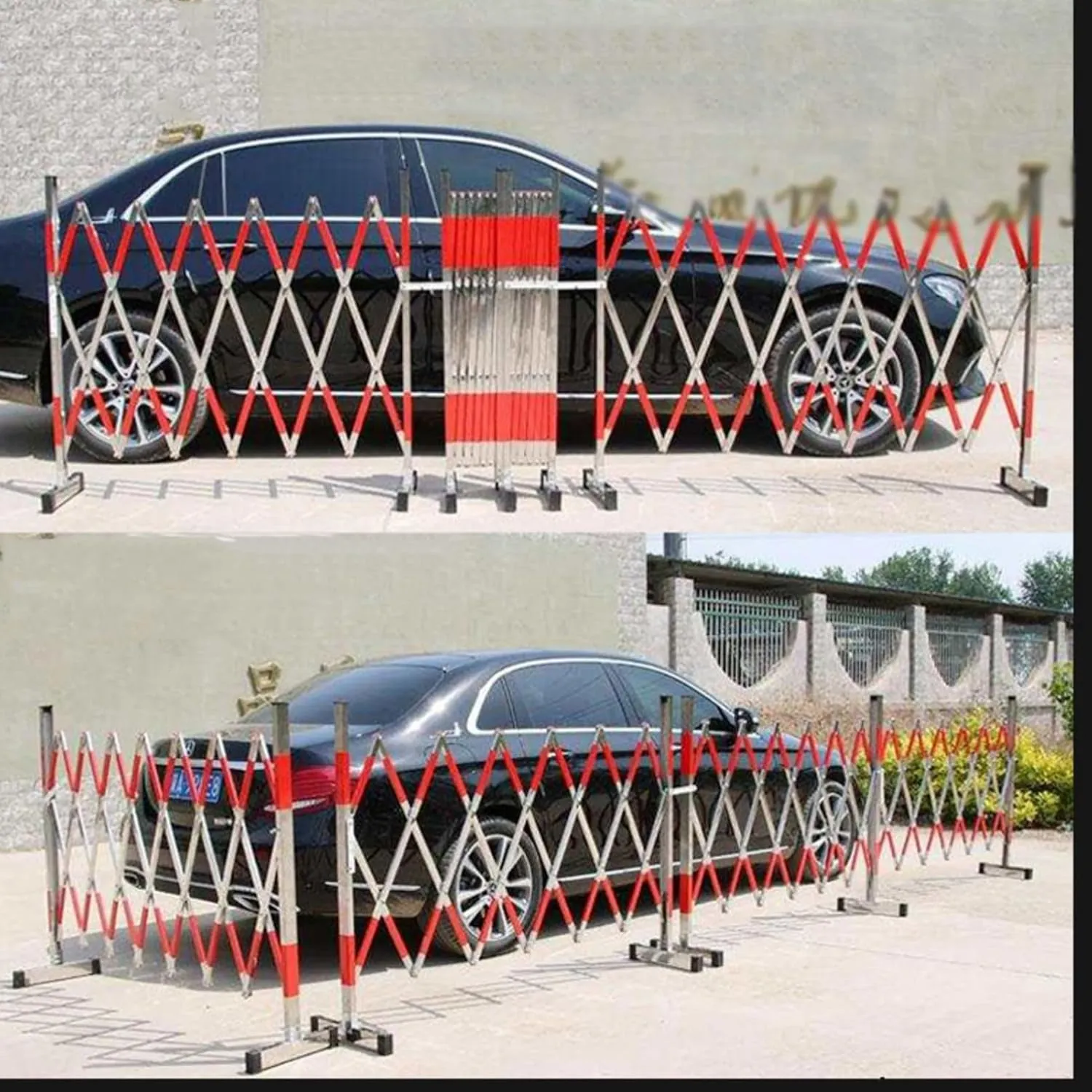 Stainless Steel Mobile Safety Guardrail Door, Retractable Traffic Guardrail, Adjustable Pet Fence Door, Suitable for Garages, Schools and Shopping Malls (Size : L700cm/22.9ft)
