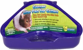 Ware Mfg. Inc. Corner Litter Pan for Critters - Small Animal Pet Owners - Assorted Colors - 6.5x4.5x3 Inch