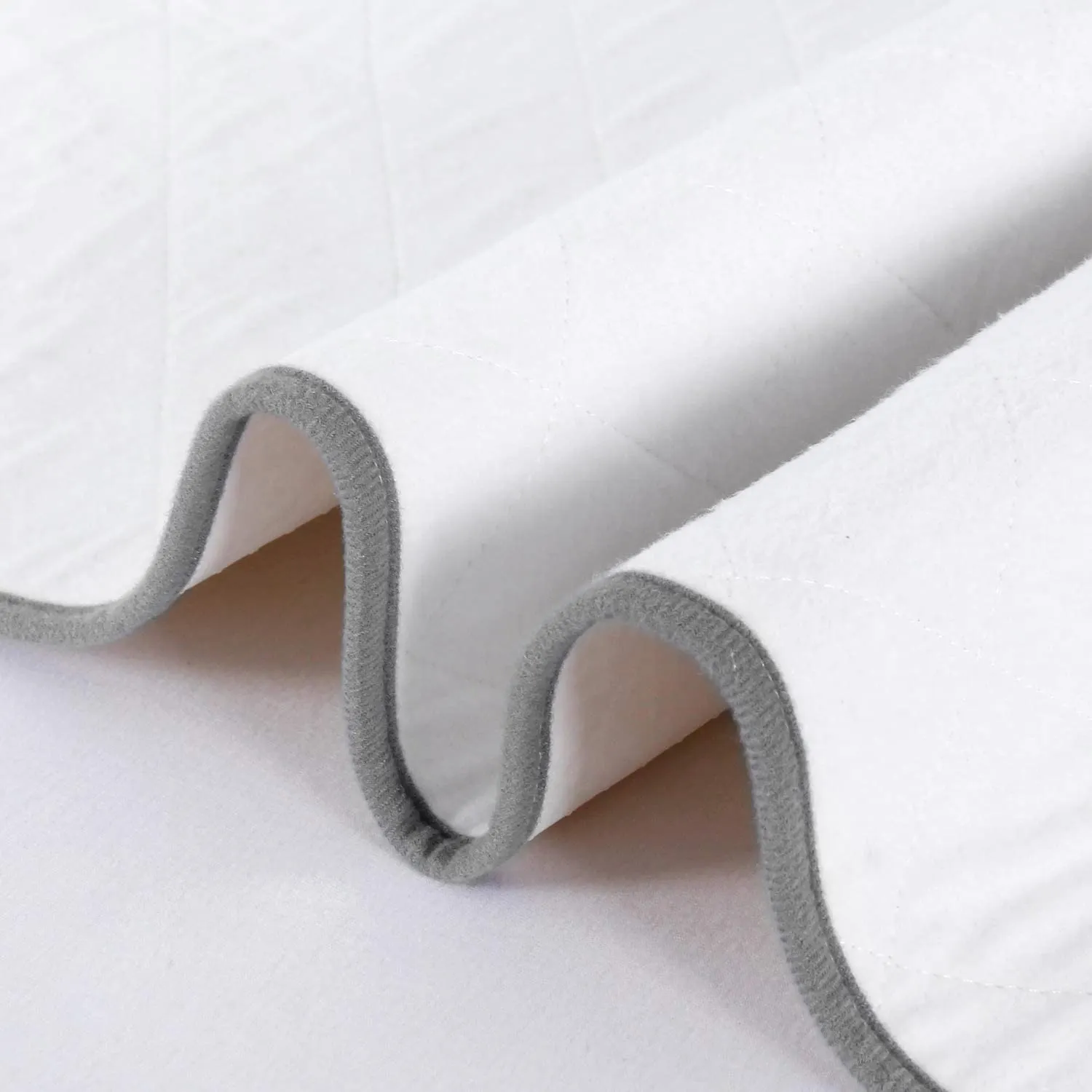 Waterproof Crib Mattress Protector 34" x 52", Non-Slip & Sturdy Mattress Pad, 4 Layers Incontinence Bed Mat for Children Adults, Pets Training Pee Pad, White