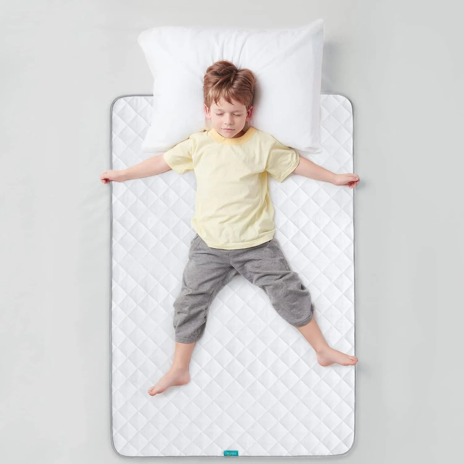 Waterproof Crib Mattress Protector 34" x 52", Non-Slip & Sturdy Mattress Pad, 4 Layers Incontinence Bed Mat for Children Adults, Pets Training Pee Pad, White