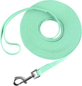 Waterproof Long Leash Durable Dog Recall Training Lead Great for Outdoor Hiking, Training, Yard, Beach and Swimming (Light Green, 10ft)
