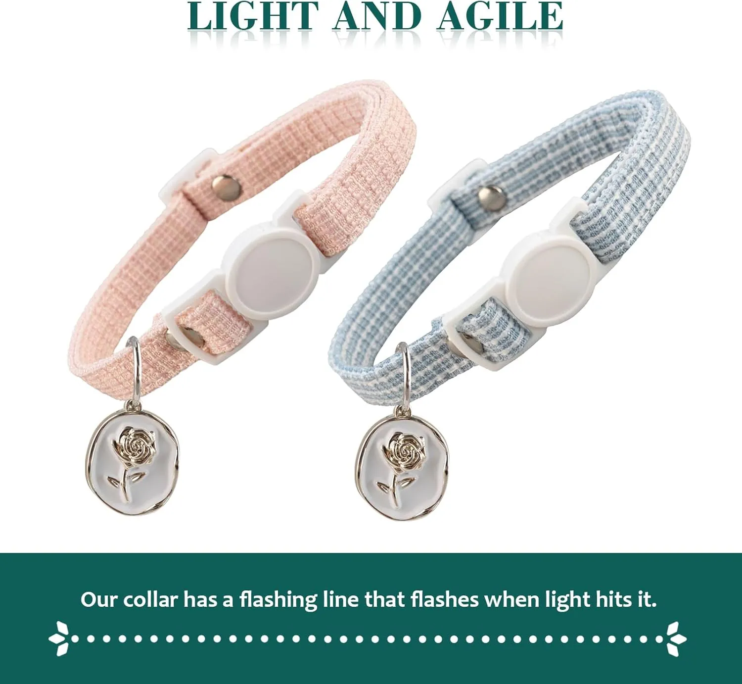 Yizepet Cat Collars, Breakaway Kitten Collar, Cute Kitty Collar in 2 Pack, Pet Supplies Accessories